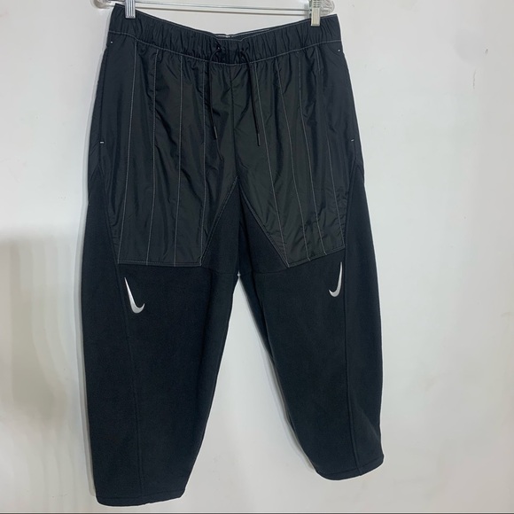 Nike Sportswear Swoosh Curve Plush Trousers black Women's large new with tags - Picture 2 of 12